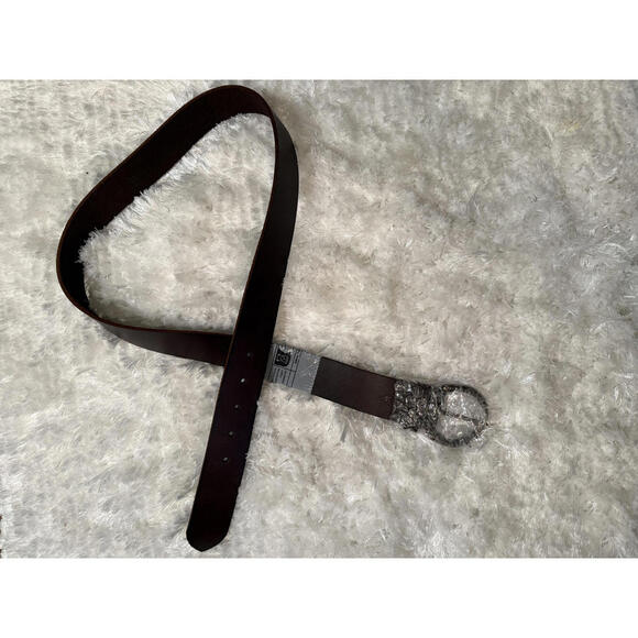 NWT! Frye Flat Leather Belt Size Large - Picture 2 of 9